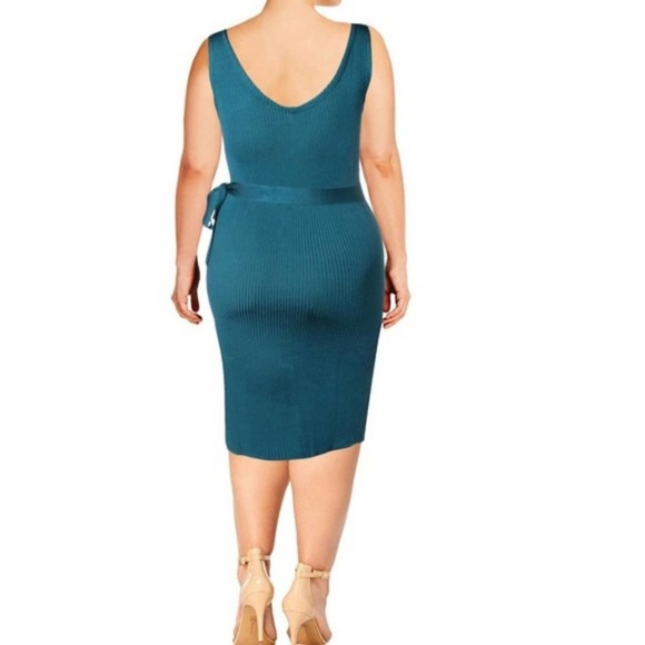 Rachel Roy Ribbed Bodycon Sleveless Sweater Dress - Picture 3 of 14